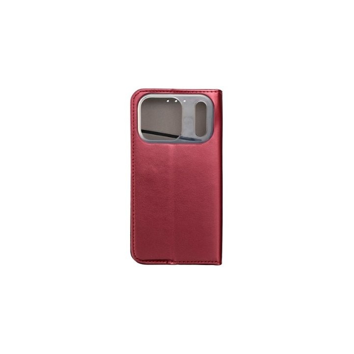 funda cool flip cover  iphone 17 pro liso burgundy apertura tipo libro