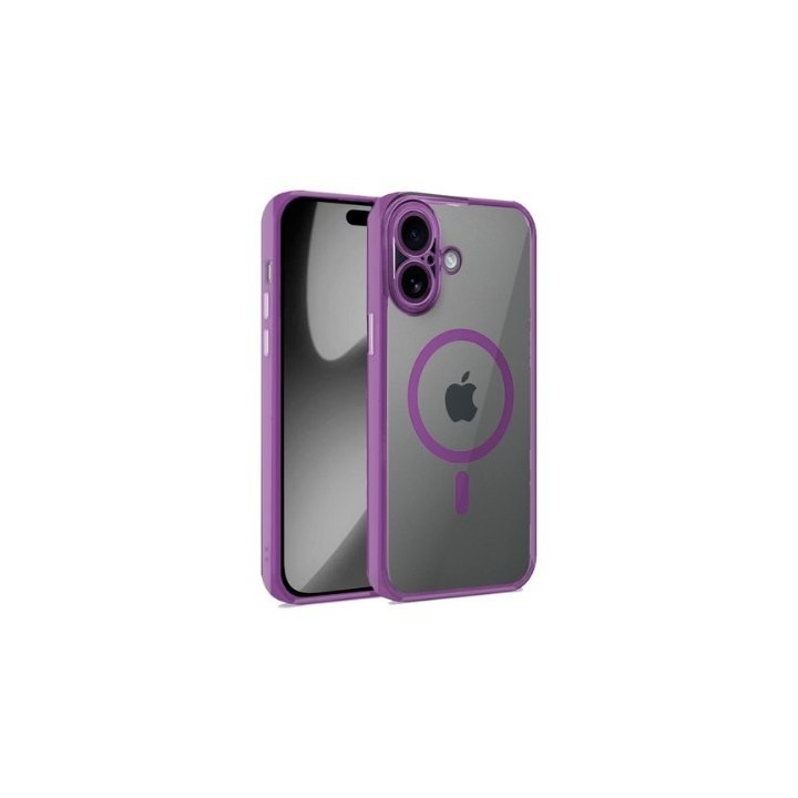 funda cool iphone 17 magnetica borde violeta compatible carga magnetica proteccion camara