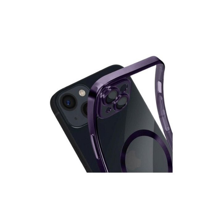 funda cool iphone 17 magnetica borde violeta compatible carga magnetica proteccion camara
