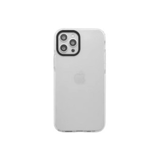 funda qcharx transparente iphone 16e blanco reforzada proteccion camara 2d marco blanco