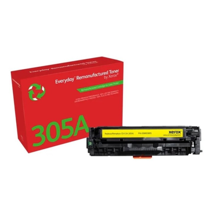 xerox toner xerox everyday compatible con hp 305a  ce412a  amarillo