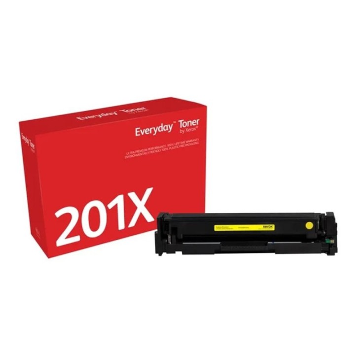 xerox toner xerox everyday compatible con hp 201x  cf402x  amarillo