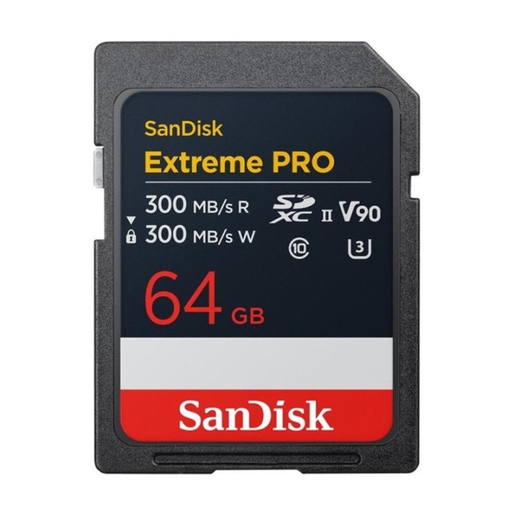 sandisk tarjeta memoria secure digital sdxc 64gb sandisk extreme pro v90 clase 10 uhs   ii u3