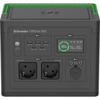 apc schneider offgrid portable power station 500, 517 wh lithium ion, 2 schuko, sinewave