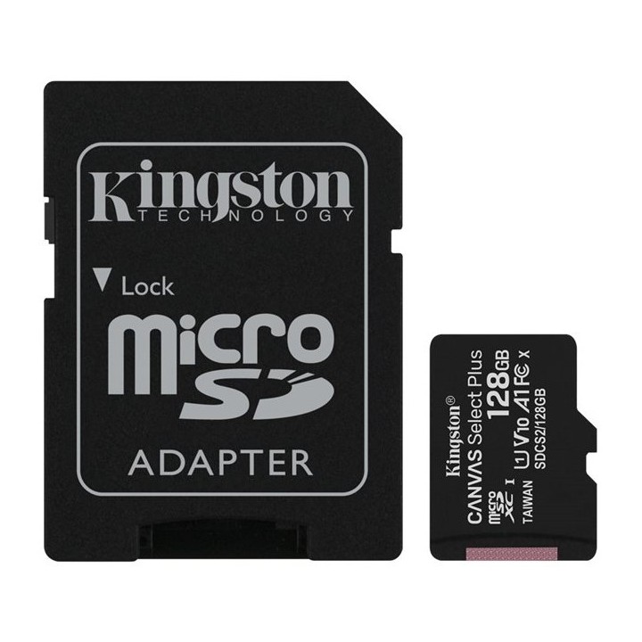 kingston tarjeta memoria micro secure digital sd hc 128gb kingston canvas select plus clase 10 uhs