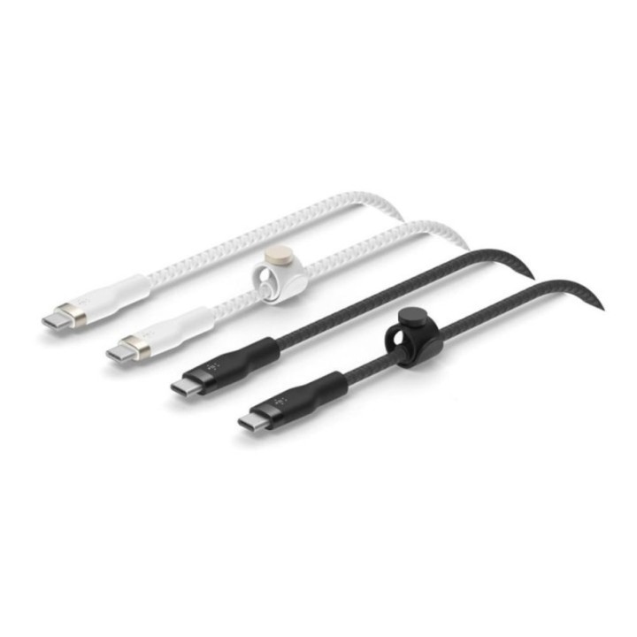 belkin cable usb tipo c belkin 1m    macho   macho    pack 2 blanco   negro