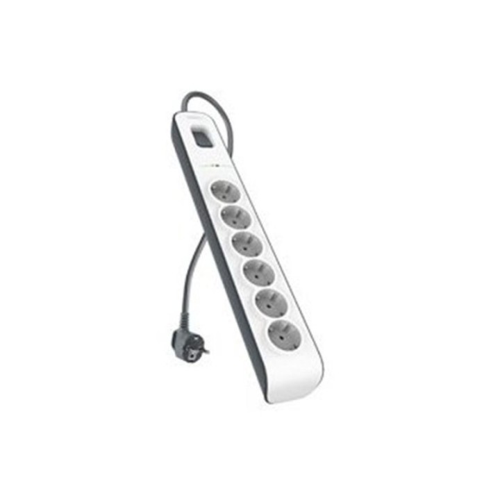 belkin regleta alimentacion belkin bsv603vf2m   v2 de proteccion contra sobretensiones 6 tomas boton