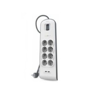 belkin regleta alimentacion belkin bsv804vf2m   v2 8 tomas con proteccion 2x usb tipo a interruptor
