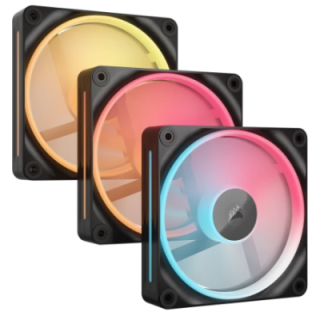 corsair corsair icue link lx120 r rgb carcasa del ordenador ventilador 12 cm negro 3 pieza s
