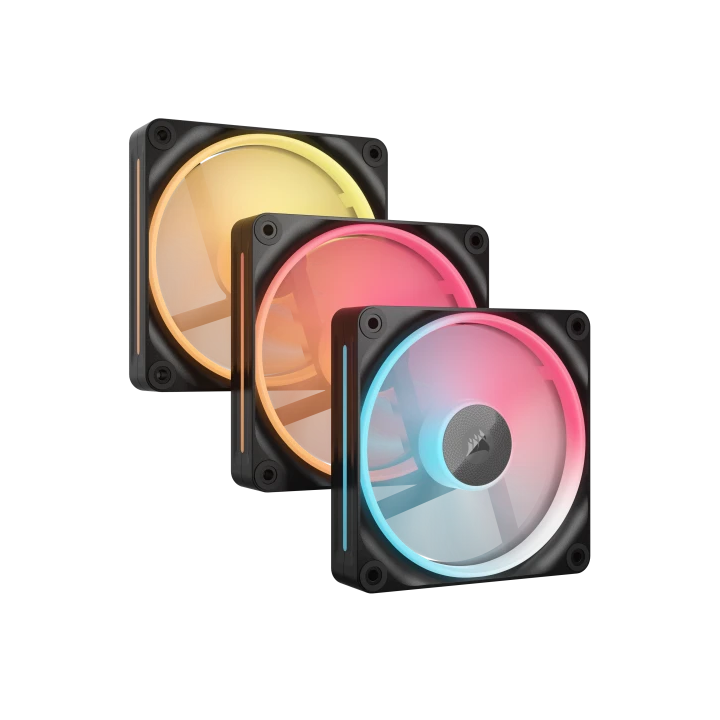 corsair corsair icue link lx120 r rgb carcasa del ordenador ventilador 12 cm negro 3 pieza s