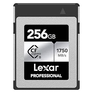 lexar lexar 256gb professional cfexpress type b card silver, up to 1750mb/s read 1300mb/s write