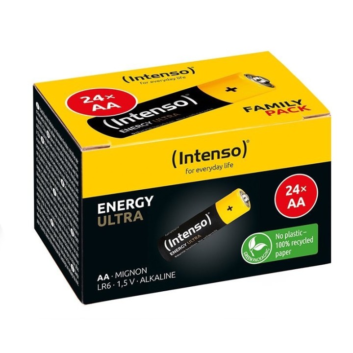 intenso pack de pilas alcalinas intenso energy ultra aa lr06 24 unidades