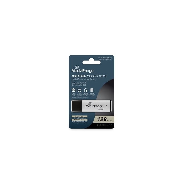 pendrive 128gb usb 3.2 mediarange high p. lectura 220mbs escritura 140mbs