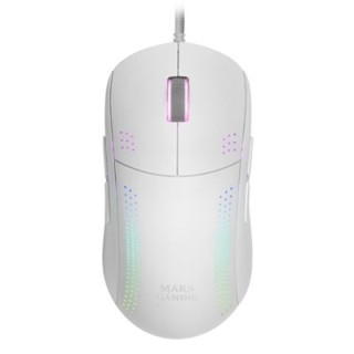 mars gaming mouse raton mars gaming mmprow optico usb 9 botones 32000ppp rgb blanco