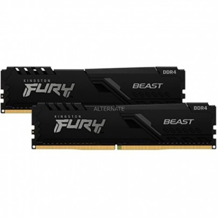 kingston memoria ram ddr4 32gb 2x16gb kingston   3600mhz   pc4   28800   fury beast negro   cl 18
