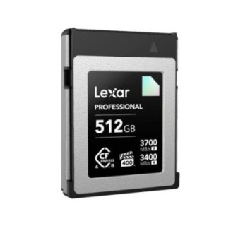 lexar lexar 512gb professional cfexpress 4.0 type b card, up to 3700mb/s read 3400mb/s write. vpg 40