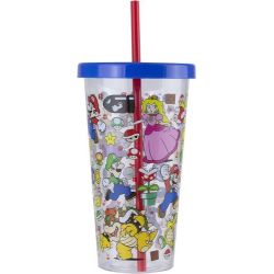 Vaso De Plastico Con Pajita...