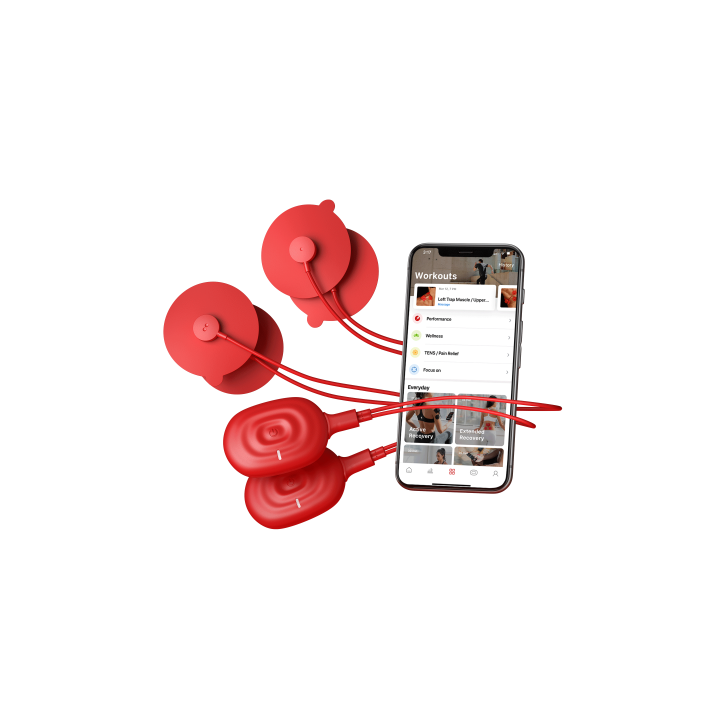 therabody theragun powerdot 2.0 duo estimulador muscular electronico unidad de electrodos rojo