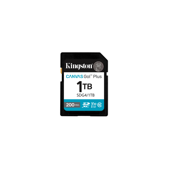 kingston kingston technology 1tb sdxc canvas go plus gen4 200mb/s c10 uhs i u3 v30