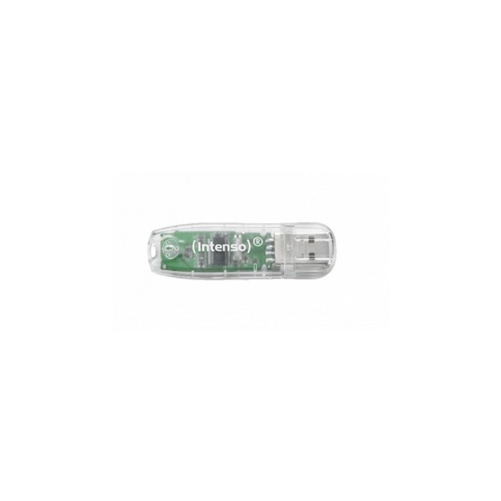 intenso memoria usb 2.0 intenso rainbow 32gb transparente