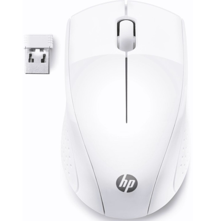 hp raton inalambrico hp optico wireless 220    hasta 1600dpi    blanco nieve