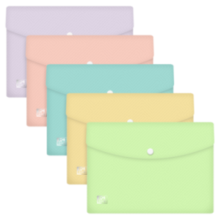 oxford sobre broche urban tp a5   surtido pastel oxford 400187615  pack  50 unidades