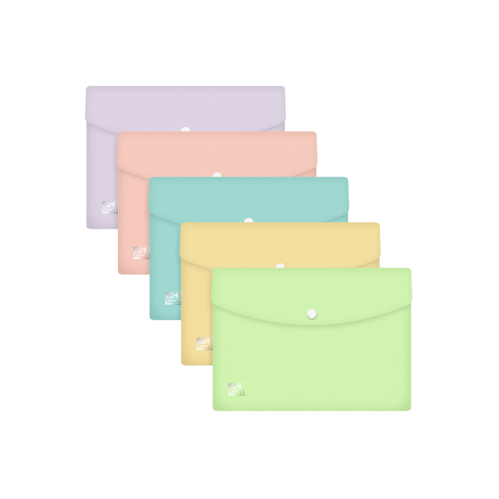 oxford sobre broche urban tp a5   surtido pastel oxford 400187615  pack  50 unidades