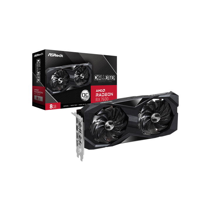 asrock asrock challenger 90 ga41zz 00uanf tarjeta grafica amd radeon rx 7600 8 gb gddr6