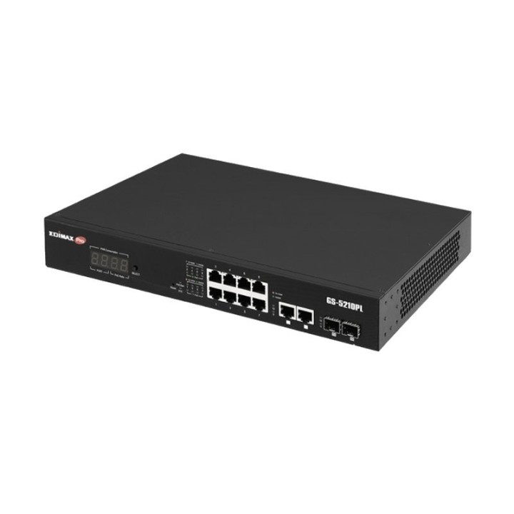 edimax gs 5210pl switch 10xgb poe+ 2xsfp surve