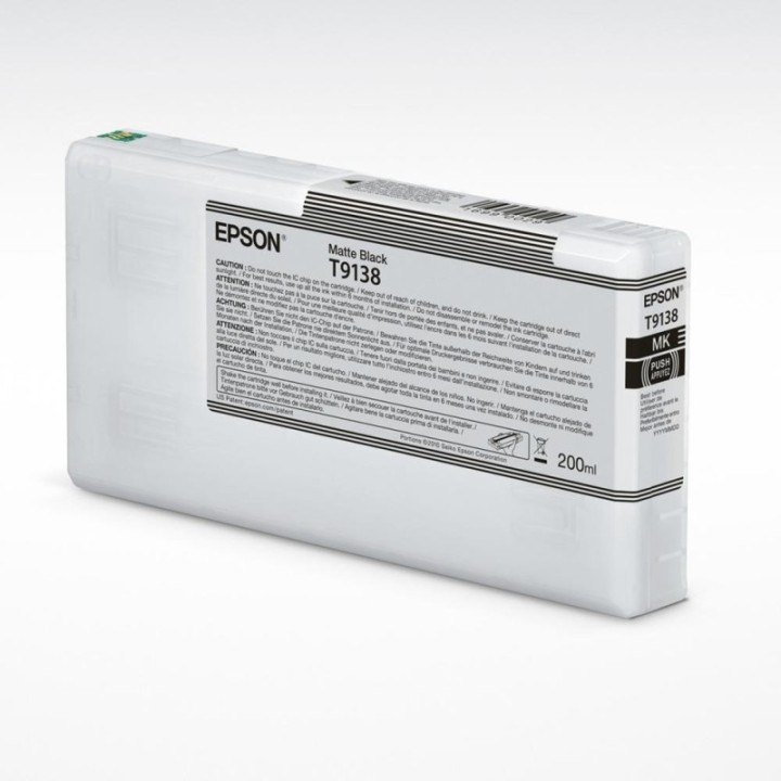 epson cartucho tinta epson t9138 negro mate 200ml