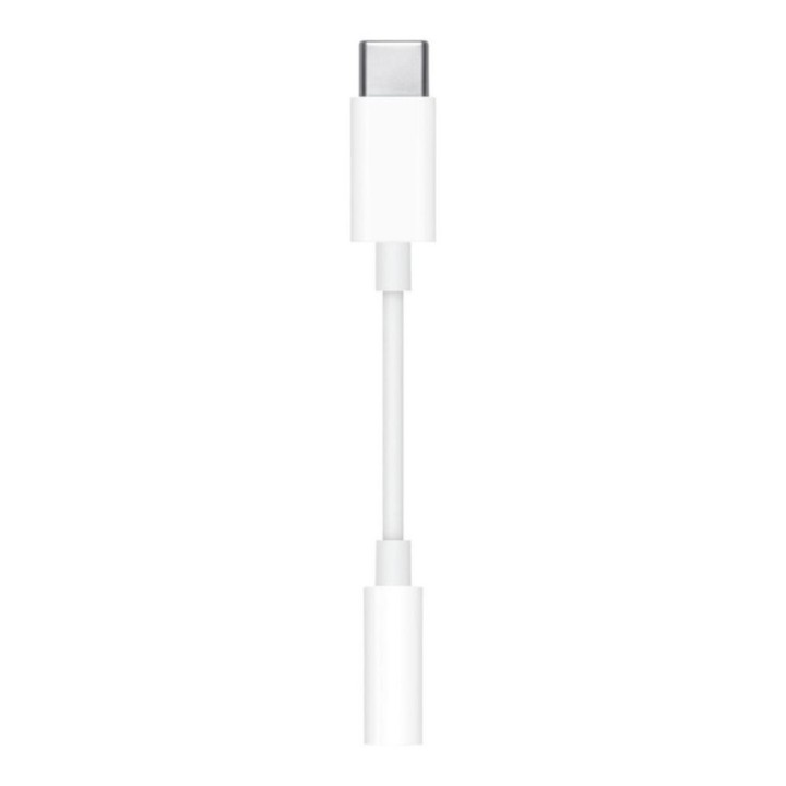 apple cable usb tipo c a jack 3.5mm apple macho   hembra blanco