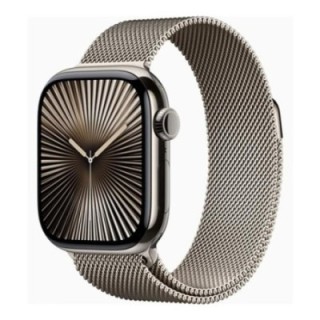 apple smartwatch apple watch series 10 gps + cell 42mm natural titanium milanese loop m   l
