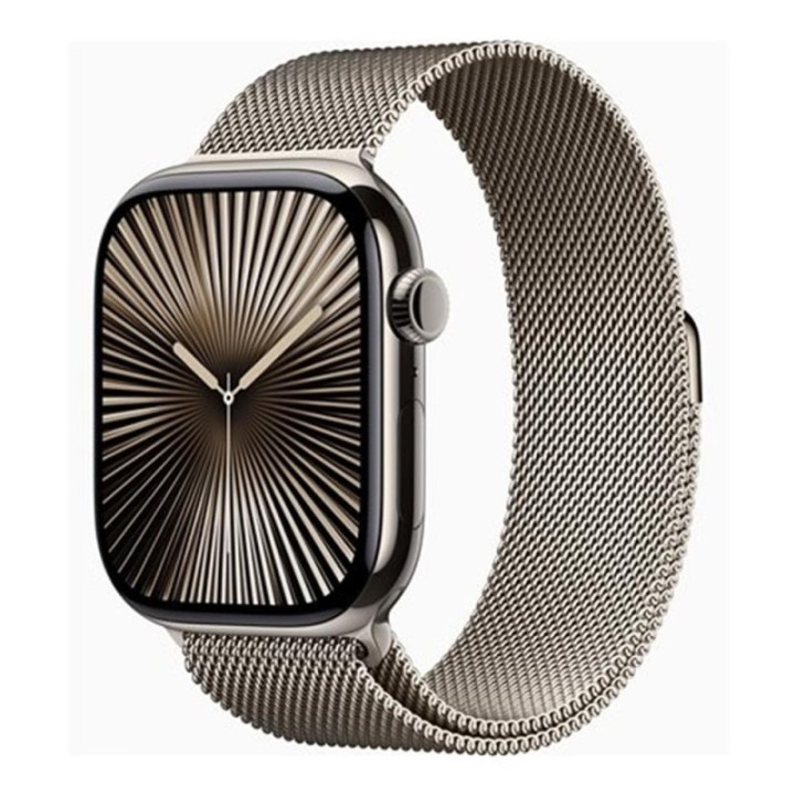 apple smartwatch apple watch series 10 gps + cell 46mm natural titanium milanese loop s   m