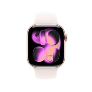 apple apple watch s11 gps 42mm rose gold aluminium case light blush sport band    s   m
