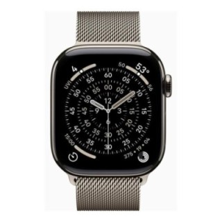 apple smartwatch apple watch series 11 gps + cellular 42mm natural titanium case sport loop