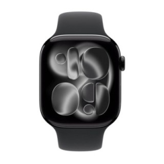 apple smartwatch apple watch s11 gps + cellular 46mm jet black aluminium case  black sport band