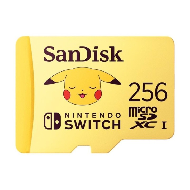 sandisk tarjeta memoria micro secure digital 256gb sandisk nintendo switch pokemon pikachu edition c