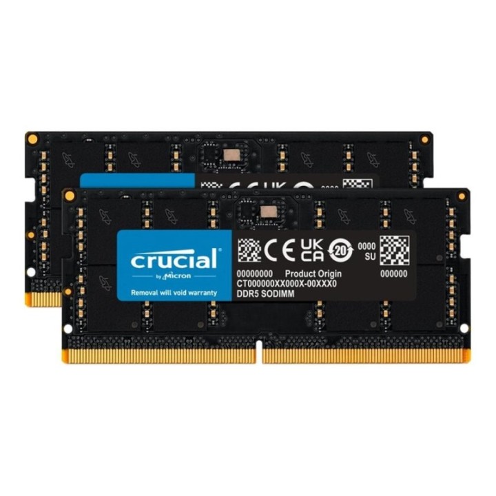 crucial memoria ram ddr5 128gb 2x64gb crucial   sodimm   5600mt   s   pc5 44800   cl46   1.1v