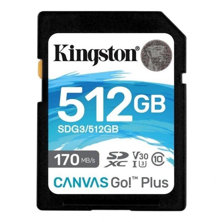 kingston canvas go plus sd 512gb class 10 u3 v30