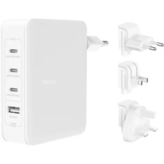 belkin cargador de pared belkin wch014btwh 140w 3x usb tipo c 1x usb tipo a