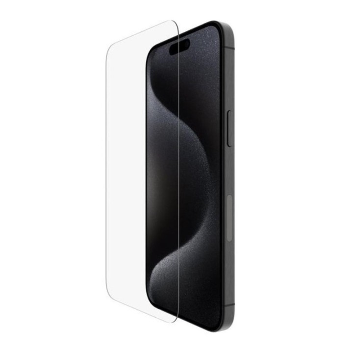 belkin protector de pantalla belkin ova138zz iphone 15 pro max cristal templado screenforce