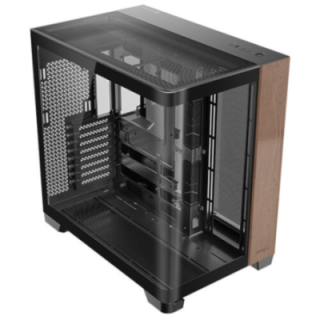 caja antec c8 curve wood e atx negro 2xvent 160 mm 1x140mm 2xusb sn fuente