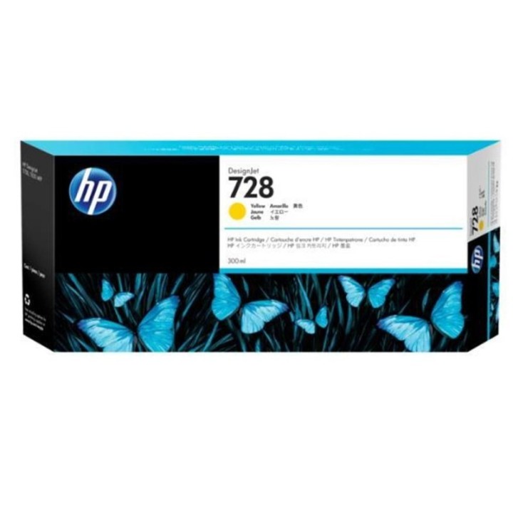 hp cartucho tinta hp 728 300ml amarillo