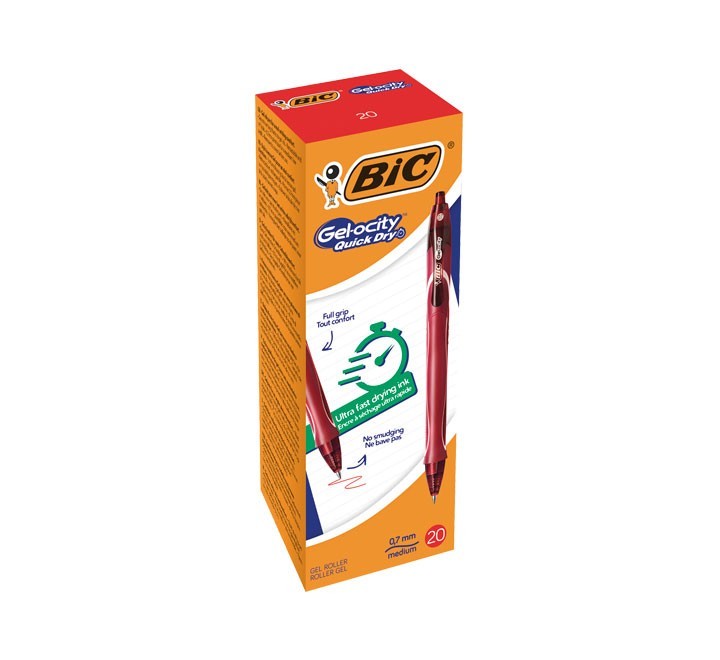 roller bic gelocity gel 0.7mm retr. rojo