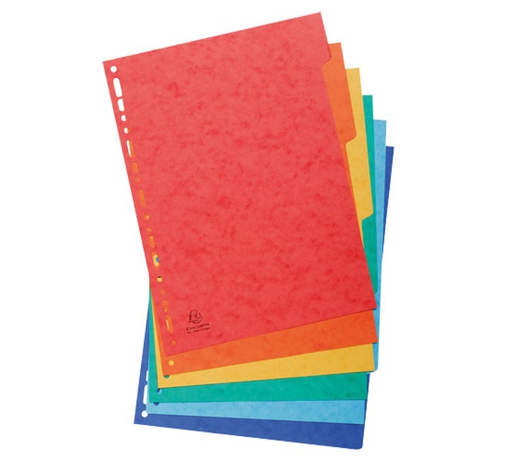 sep. cart. exacompta lustrada 6 posic. 1406e