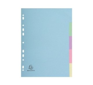 separadores 5p pastel cart exacompta