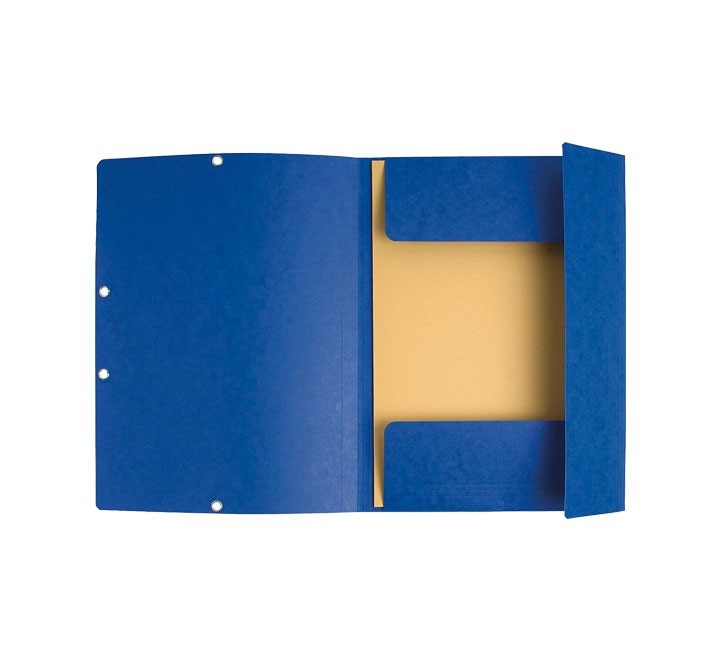 carpeta gomas carton exacompta 3 solapas azul