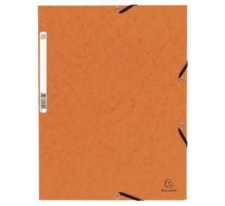 carpeta gomas carton exacompta 3 solapas naranj