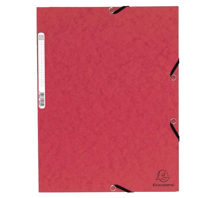 carpeta gomas carton exacompta 3 solapas rojo