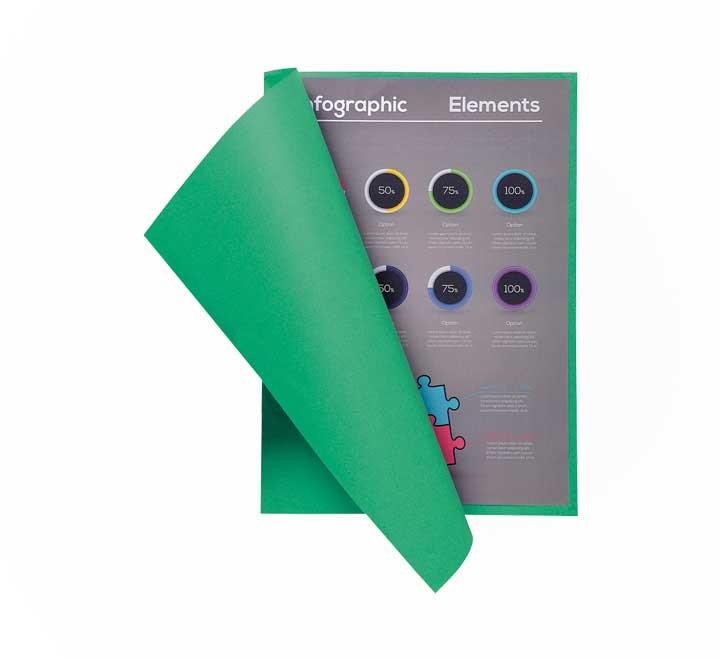 p. 100 subcarp. exacompta a4 flash 80gr verde